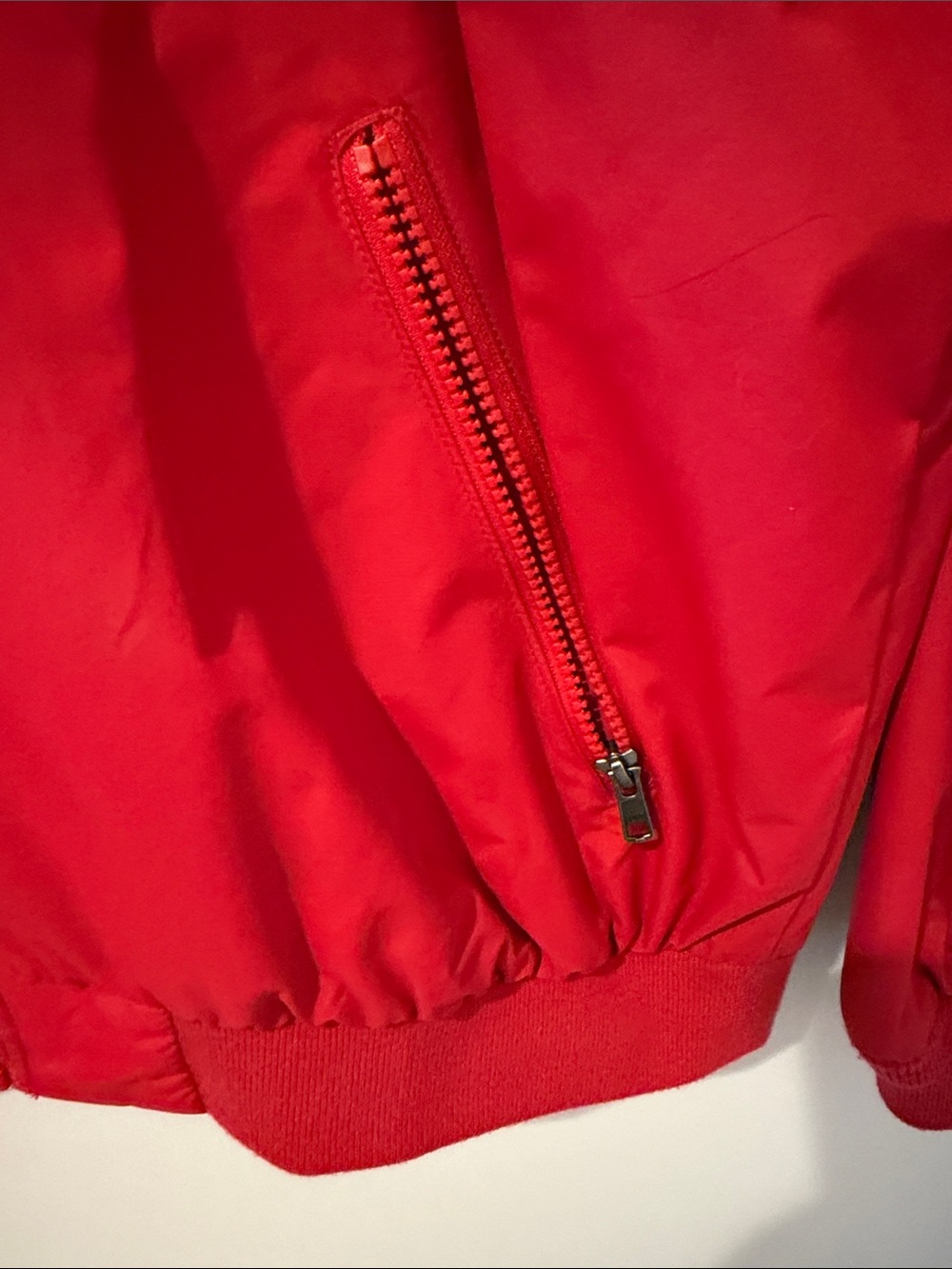 L.L. Bean Red mens' Zip Jacket with Plaid Collar - Picture 5 of 12